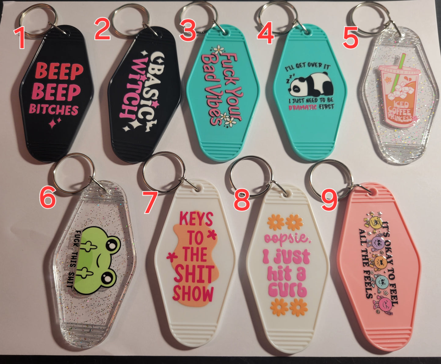 Sassy keychains