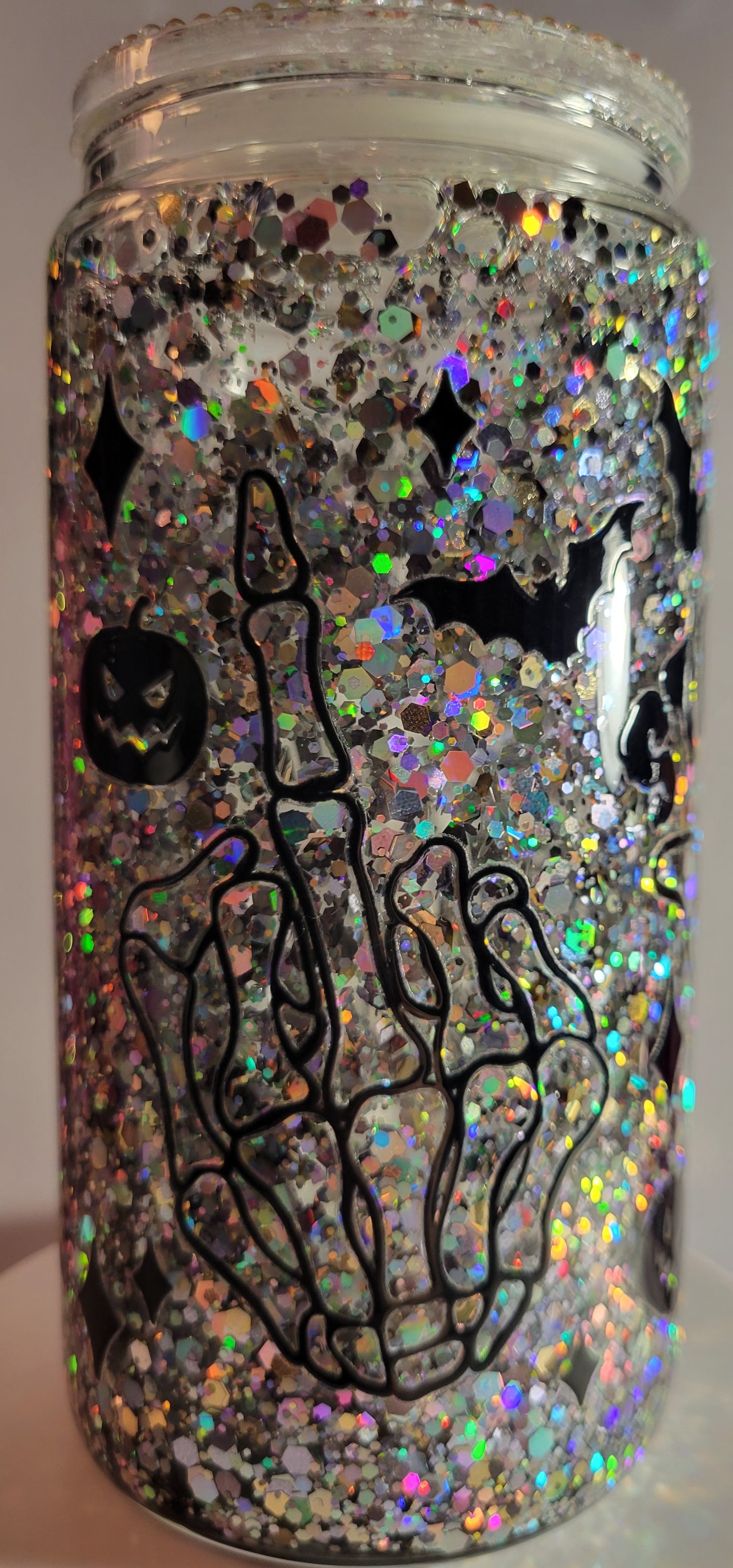16 oz Snowglobe glass