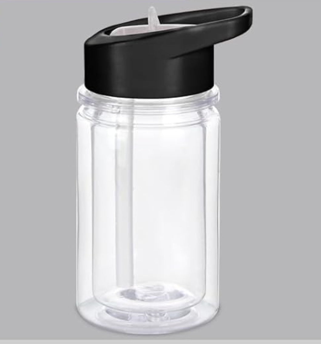 10 oz kids snowglobe water bottle be