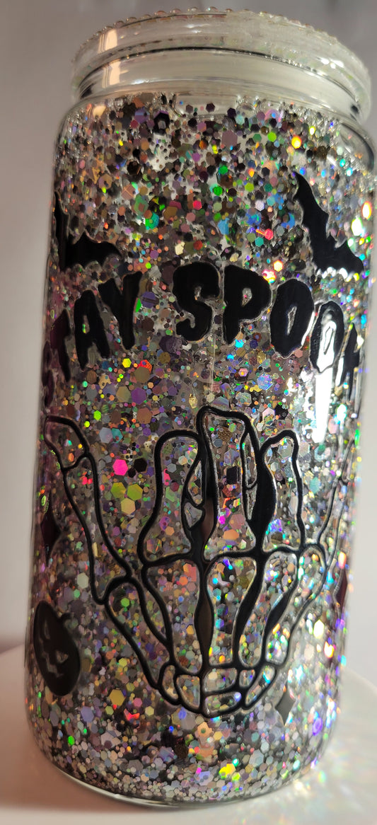 16 oz Snowglobe glass