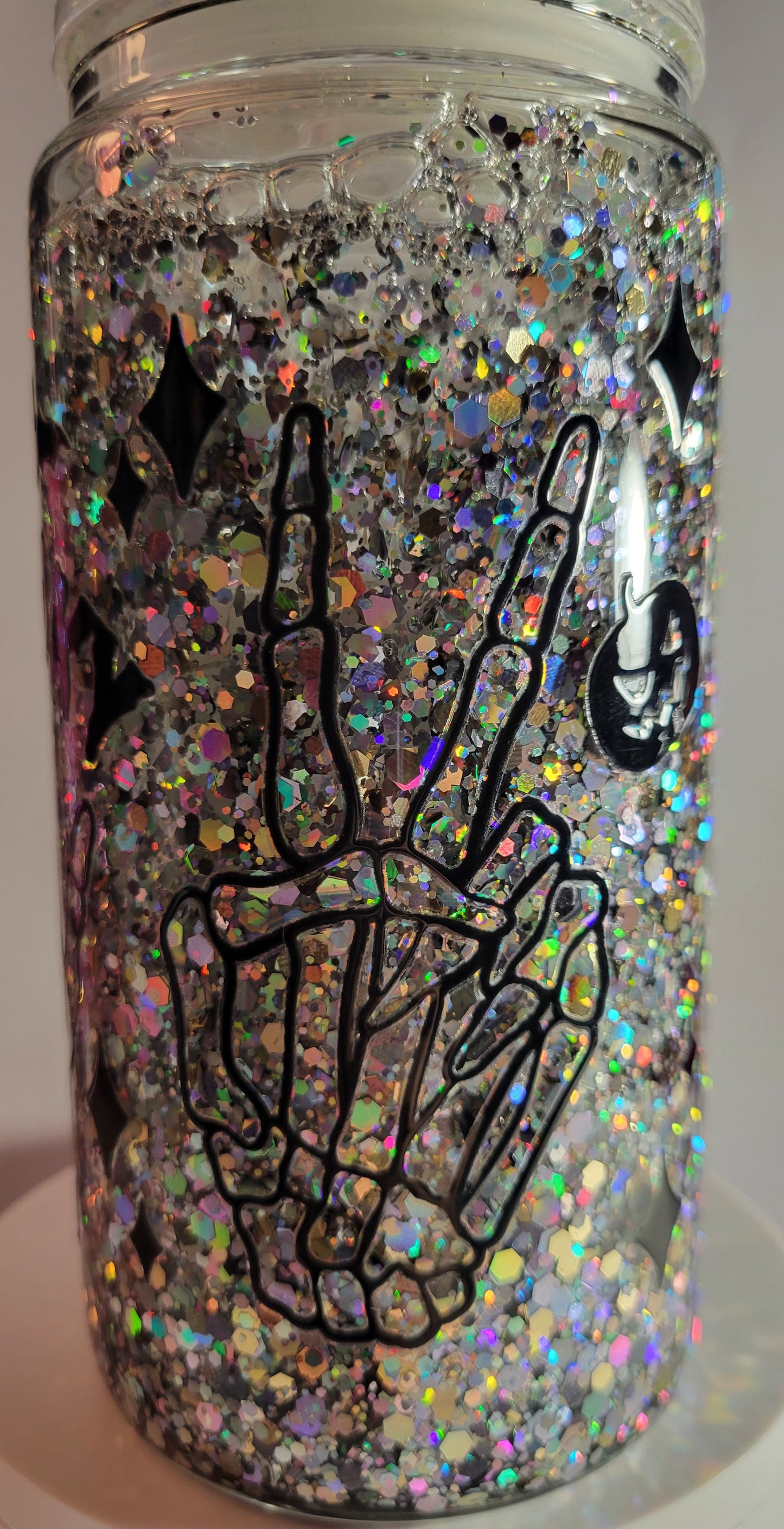 16 oz Snowglobe glass