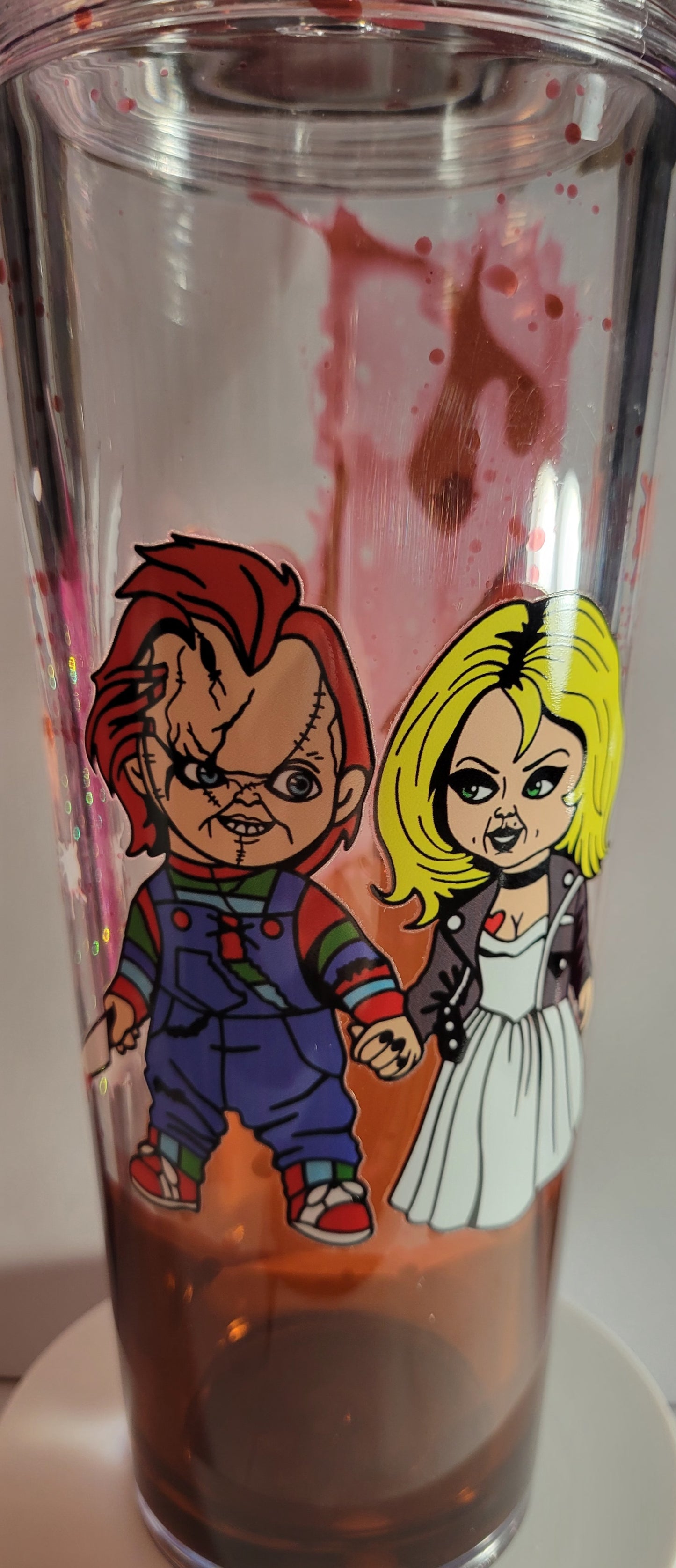 24 oz Acrylic Snowglobe tumbler